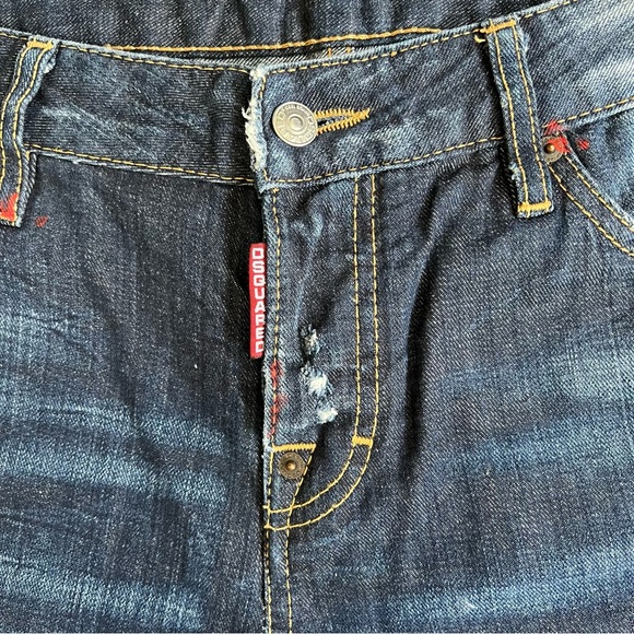 Dsquared2 Cropped Straight Leg Jeans, Size 8 - Picture 3 of 7